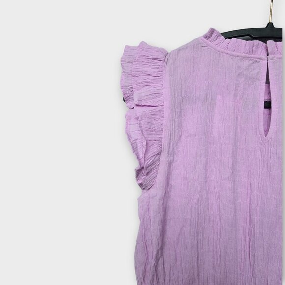 J. CREW FACTORY Gauze Flutter-sleeve Mini Dress Pink NWT - Picture 6 of 9